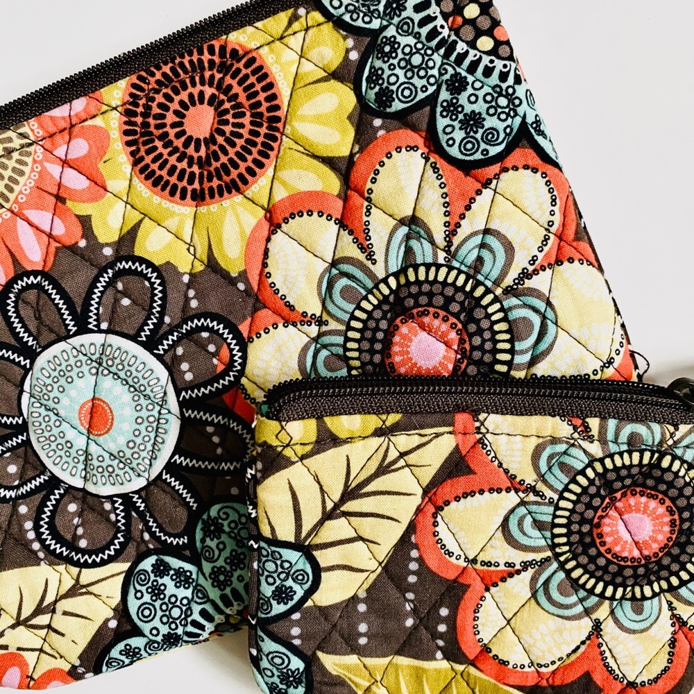 VERA BRADLEY Floral Pattern Organizer Pouch BUNDLE